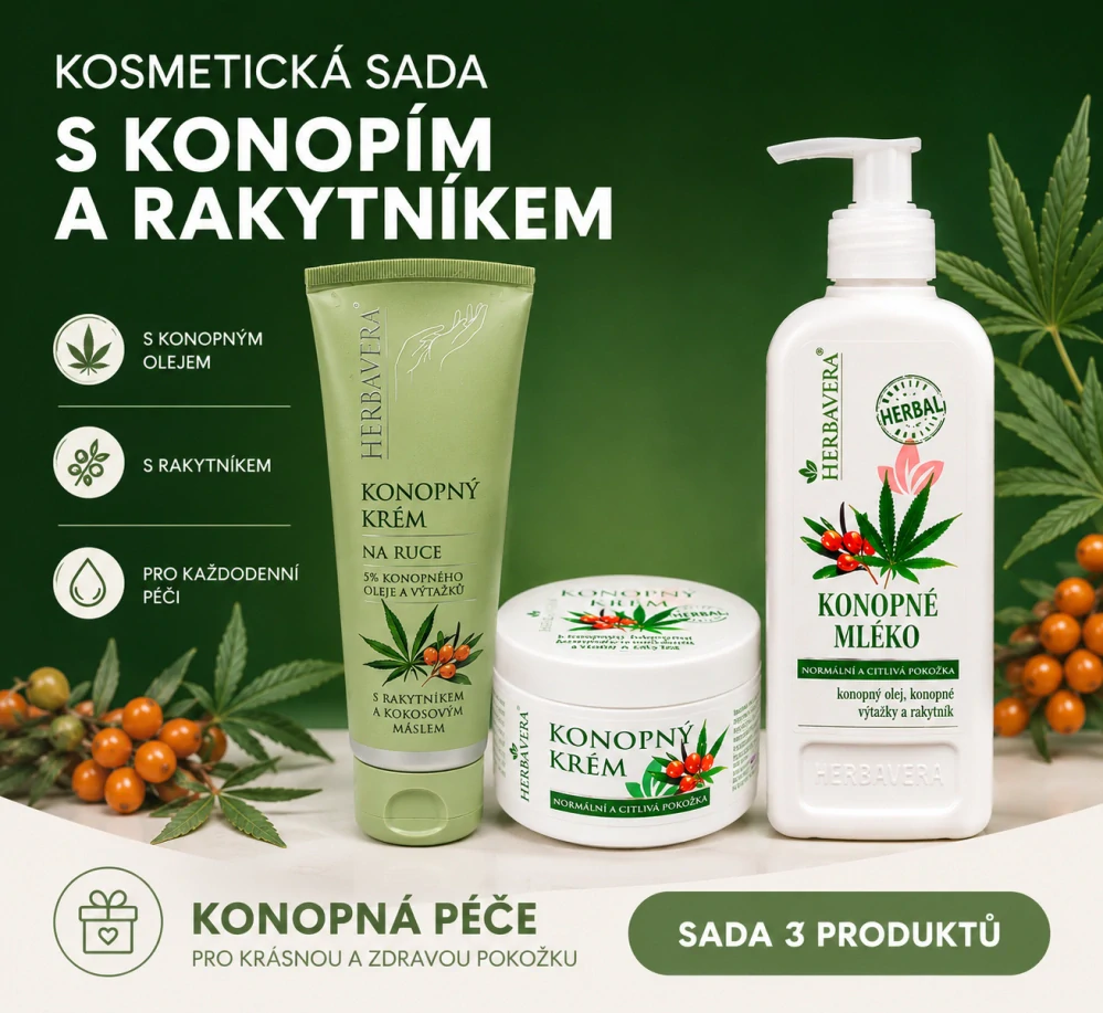 KOSMETICKÁ SADA S KONOPÍM A RAKYTNÍKEM