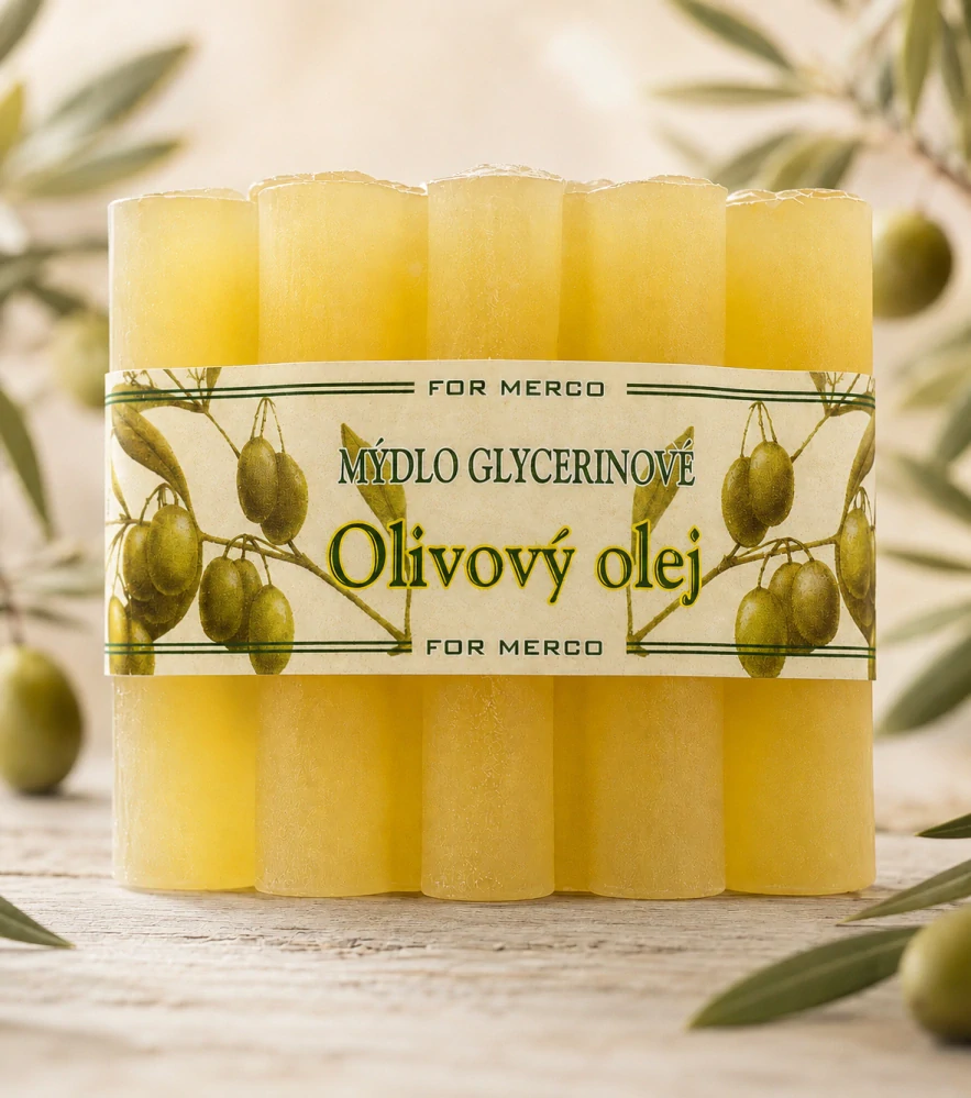 Přírodní olivové glycerinové mýdlo For Merco