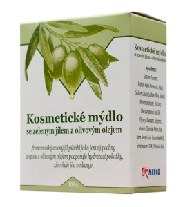 KOSMETICKÉ MÝDLO SE ZELENÝM JÍLEM A OLIVOVÝM OLEJEM 100 g