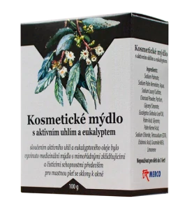 KOSMETICKÉ MEDICINÁLNÍ MÝDLO S AKTIVNÍM UHLÍM A EUKALYPTEM 100 g